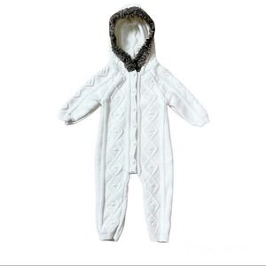 Hope & Henry Organic Cotton Cable Knit One-Piece